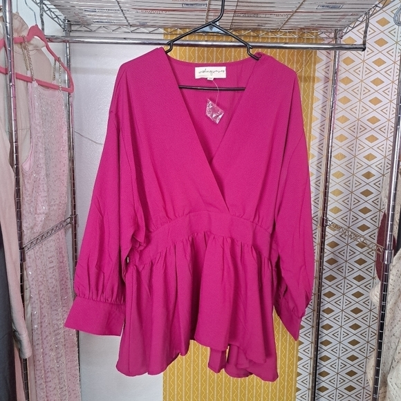 NEW Wishing Waves Boho Blouse in Raspberry 💗 - Picture 8 of 9